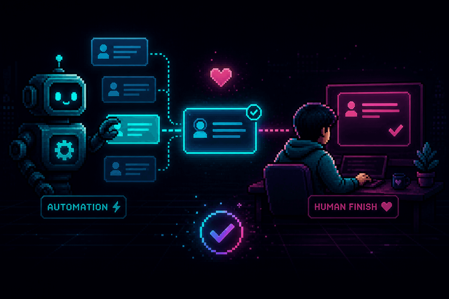 Automation still needs a human finish.